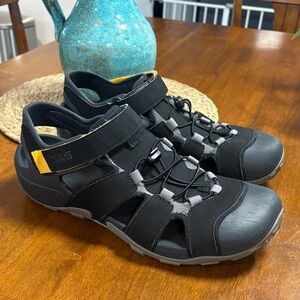 Teva Men's Black and Yellow Sport Sandals